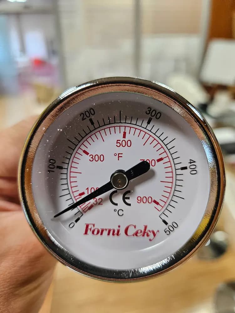 Termometro analogico Forni Ceky — scala fino a 500 °C