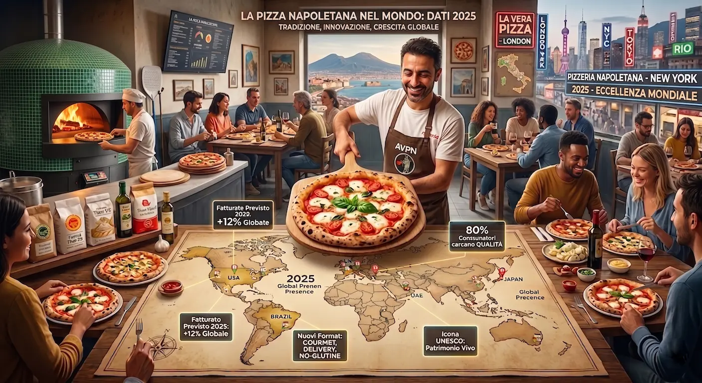 Pizza napoletana nel mondo: i dati e i trend del 2025