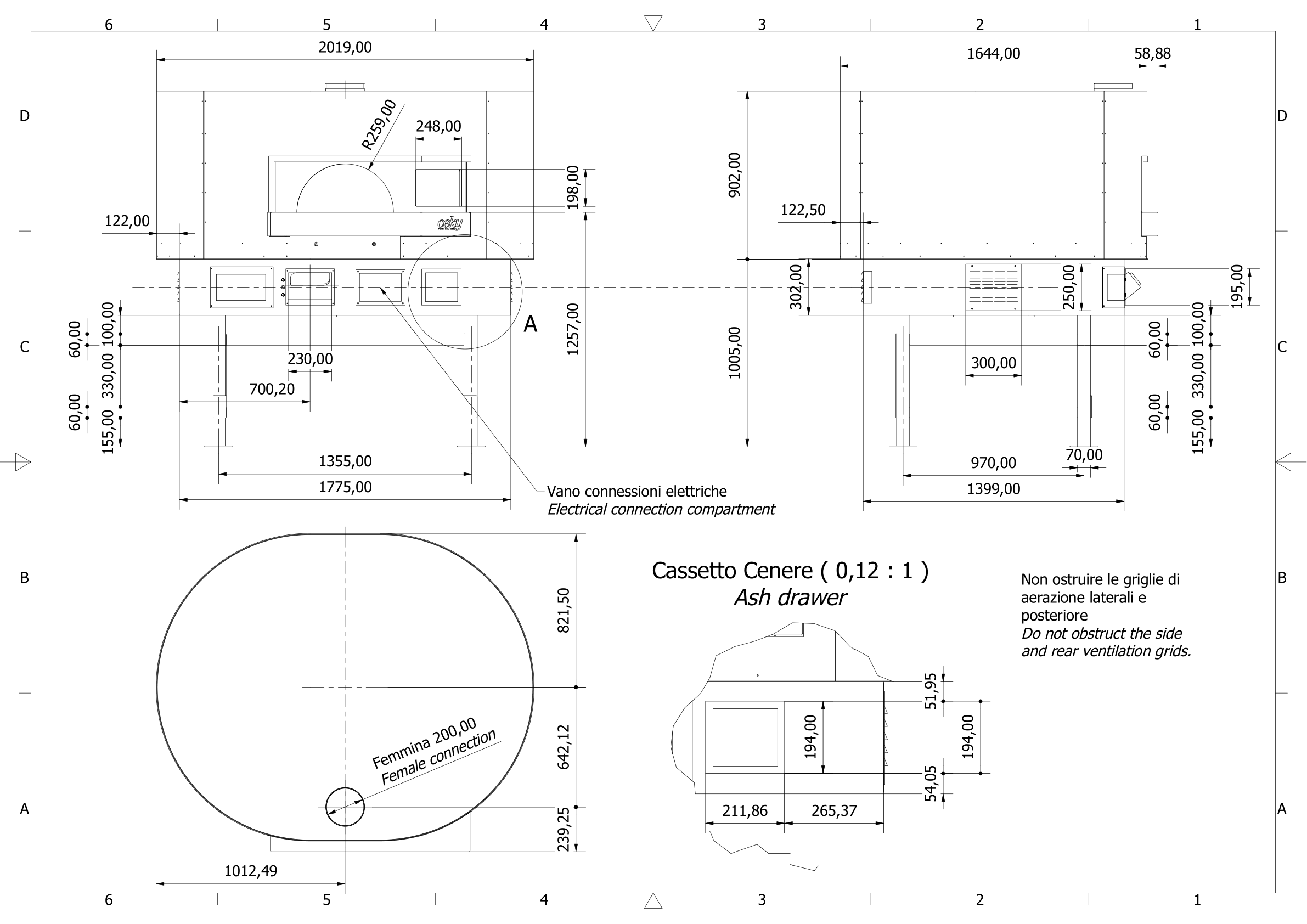 Disegno tecnico Tondo 120 cm