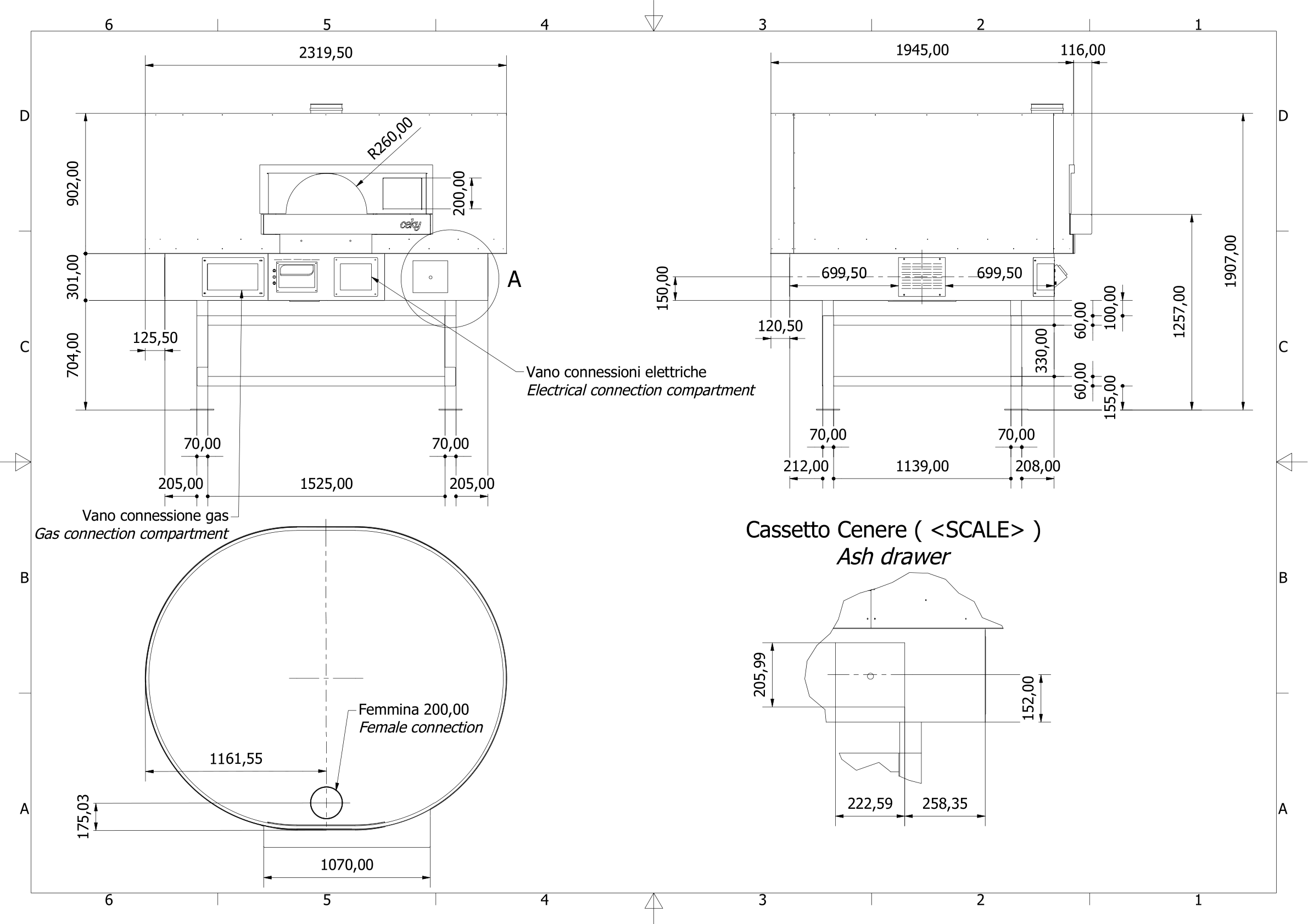 Disegno tecnico Tondo MX 150 cm